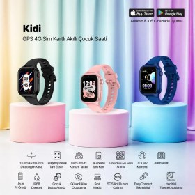 Resim Ttec Kidi GPS 4G Sim Kartlı Akıllı Çocuk Saati Okyanus Laciverti 2KSW02 