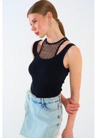 Resim Etiler Collection İçi Dantelli Kaşkorse Atlet - Siyah si?yah 