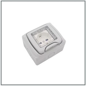 Resim Palazzoli IP55 Su Geçirmez Sıva Üstü Dış ortam topraklı Priz 