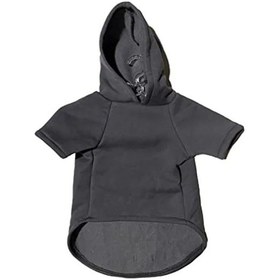 Resim 101Dzyn Antrasit Renkli Kapüşonlu Sweatshirt, Xs Beden, Köpek Ve Kedi İçin 19-0303 