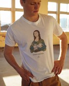 Resim Sanat Miyavdır - Mona Lisa Erkek Tişört 