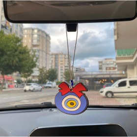 Resim 3EGROUP Nazar Boncuklu Silikon Dikiz Ayna Süsü 