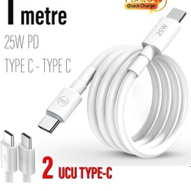 Resim Subzero 25w Hızlı Type-c Şarj Kablosu Çift Taraflı Type-c To Type-c 25w Pd Şarj Kablo 1metre 