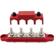 Resim Kırmızı M8 Stud Rv Gemi Kapaklı Yüksek Akım Güç Dağıtım Terminal Bloğu 