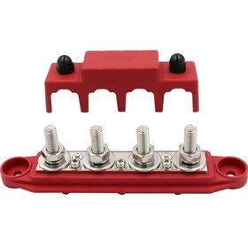 Resim Kırmızı M8 Stud Rv Gemi Kapaklı Yüksek Akım Güç Dağıtım Terminal Bloğu 