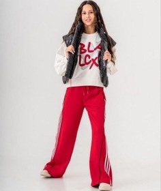Resim Kız Çocuk Black Yazılı Sweatshirt-14772 Ekru 