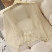 Resim Kadın Şifon Şal Hırkası, V Yaka, Kolsuz, Kısa Boy, Yazlık Hafif Açık Ön Gömlek, Rahat Polyester Karışımı, Pedsiz, Nefes Alabilir Kumaş, Bol Kesim, Yetişkin Rahat Gezileri İçin 