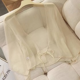 Resim Kadın Şifon Şal Hırkası, V Yaka, Kolsuz, Kısa Boy, Yazlık Hafif Açık Ön Gömlek, Rahat Polyester Karışımı, Pedsiz, Nefes Alabilir Kumaş, Bol Kesim, Yetişkin Rahat Gezileri İçin 
