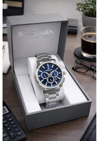 Resim Daniel Klein İtalyan Tasarım Bilekli Hediyeli 2 Yıl Garantili Çelik Kordon Erkek Kol Saati Y14252.6 Gümüş 