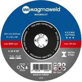 Resim Magmacut Kesme Taşı Düz 230 X 3.0 X 22 mm 