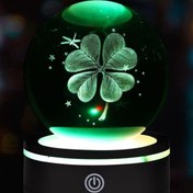 Resim USB'li Yonca Tasarımlı Dönen Cam Küre 