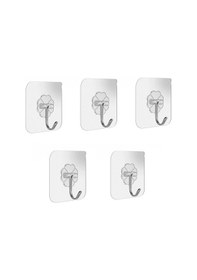 Resim Güçlü Yapışkanlı Banyo Mutfak Eşya Ürün Askılığı 5 Adet-al4266 Şeffaf 