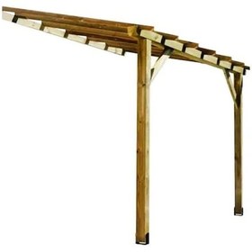 Resim Ahşap Sundurma Çardak Gölgelik Bahçe Pergola Tente 