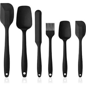 Resim Genel 6lı Takım Yanmaz Yapışmaz Mutfak Pasta Slikon Yumurta Fırçası Kaşık Bıçak Spatula Seti 