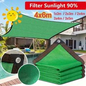 Resim Yeşil Gölgelik Örgü Branda Güneşlik Gölgelik Bezi, Grommetli, %90 UV Dayanıklı Ağ Bahçe, Bitki Örtüsü, Açık Hava Gölgeliği, Kamp Barınağı 