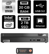 Resim LENOVO Thinkcentre 50Q Gen 4 i5-13420H 20GB RAM 2TB SSD FDOS 12LN0048TR MİNİ PC & PER4 BELLEK 