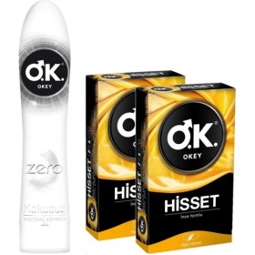 Resim Okey Zero Jel 100ML ve Okey Hisset Prezervatif 10X2 - 3lü Set 