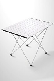 Resim Box&Box Alüminyum Omuz Askılı Taşıma Çantası İle Katlanabilir Kamp Ve Piknik Masası M - Gri 