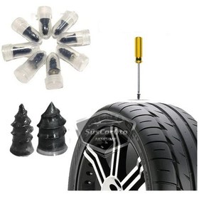 Resim ŞüsCarOto Motosiklet Araba Oto Lastik Tamir Kiti 10 Parça Kauçuk Vida Seti Kolay Vida Lastik Yaması (00) 