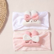 Resim 2 adet Tavşan Yumuşak Elastik Naylon Bebek Baş Bandı - Pastel Pembe ve Beyaz ile Sevimli Tavşan Kulaklıkları, 0-2 Yaş Bebekler için Nefes Alabilen Saç Bantları, Güvenli Uygun Saç Aksesuarları, Bebek Baş Bandı, Bebek Saç Aksesuarı, Eğlenceli Tasarım, Esnek Malzeme, Bebek Ebeveynleri 