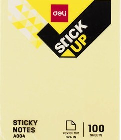 Resim Deli Sticky Notes Yapışkanlı Not Kağıdı 76x101 Mm Sarı Ea00453 