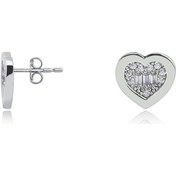 Resim Diamond Line - Gülaylar 8 Ayar Altın Figür Küpe 