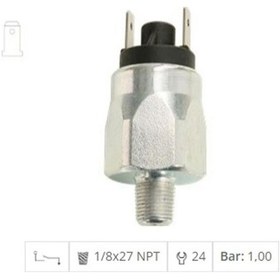 Resim Genel Markalar Yağ Müşürü (1 BAR) (1/8X27 NPT) (KONİK INCE DİŞ) (2 FİŞLİ) New Holland 