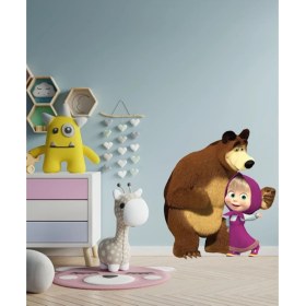 Resim Maşa ile Koca Ayı Çocuk Odası Duvar Sticker 40X50 cm 