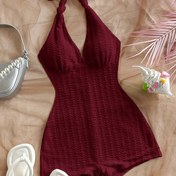 Resim Kadınlar için Derin V Yaka Romper - Kolsuz, Esnek Polyester, Partiler, Romantik Geziler ve Tatiller için Mükemmel, Tüm Mevsimler İçin Uygun, Rahat Kıyafet|V Yaka Tulum| İnşaat, Romper Tulum 
