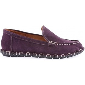 Resim Dgn 603-23y Kadin Dikiş Detayli Loafer Ayakkabi 603-2109-R1270 Mor 