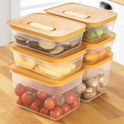 Resim 6'lı Hava Kanallı Ayarlanabilir Sebze Ve Meyve Saklama Kabı 4x(1,15 Lt) 2x(2,35 lt) turuncu 