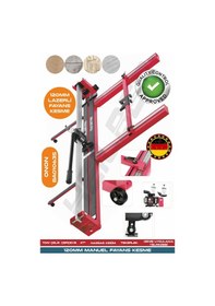 Resim Yeni Nesil Red 120cm Lazerli Yağlı Çift Sürgülü Hassas Kesim Metreli Seramik Fayans Granit Kesme Makinesi 