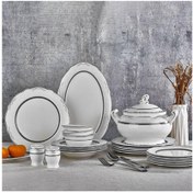 Resim Aryıldız Royal Queen Cemile Sultan 60 Parça 12 Kişilik Yemek Takımı 60028 Beyaz 