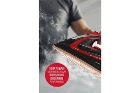 Resim Goldmaster Masterjet 2600 Watt Seramik Ağır Taban Teknolojisi ile Kolay Kırışık Gideren 180 gr Şok Buharlı Ütü 