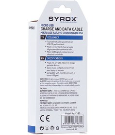Resim Syrox Samsung Uyumlu 2 Amper Micro Mini Kutu Data Kablo - Syx-C65 