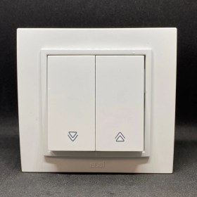 Resim Elbi Zena Jaluzi Kumanda Anahtar Çerçeveli Kar Beyaz 