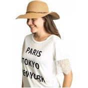 Resim Bağcıklı Kadın Hasır Şapka 1437 