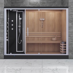 Resim Duvardan Duvara Kompakt Sauna | Mod - 110x190 / Beyaz / Tekneli 