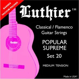 Resim Luthier Popular Supreme Set 20 Medium Tension Klasik Gitar Teli 
