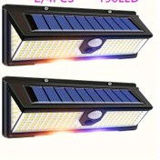 Resim 2 adet/4 adet 190 LED Güneş Işığı Duvarı, Dış Mekan Güvenlik Aydınlatması, Gece Lambası, Hareket Sensörü Dedektörü, 4 mod Bahçe, Arka Kapı, Merdiven, Çit, Güverte, Avlu, Sürüş Yolu 