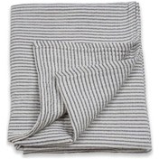 Resim Cigit Naturel Müslin Battaniye 90x100cm Füme İnce Çizgili Füme 