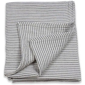 Resim Cigit Naturel Müslin Battaniye 90x100cm Füme İnce Çizgili Füme 