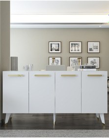 Resim 8226-128dd Kb150 Konsol,tv Ünitesi Beyaz-altın Beyaz-altın 