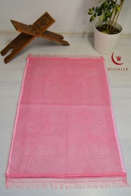 Resim Peluş Seccade - 80x120 Cm - Ekstra Konforlu - Yumuşak Ve Geniş Ölçülü Pembe 