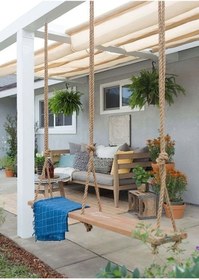 Resim Bamena Wood Mayda Ahşap Salıncak 