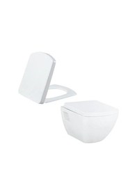 Resim Creavit Tp326 Asma Klozet + Kc3181 Metal Menteşeli Yavaş Kapanır 