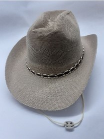 Resim Kardelen Butik Denizli Batı Western Hasır Şapka Unisex Kahve Kahve 