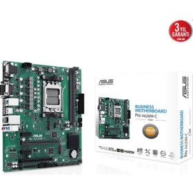 Resim Asus Pro A620m-c-csm Ddr5 Hdmı-dvı-dp Typec Pcıe 4.0 Am5 Matx Kurumsal Anakart 