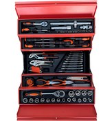 Resim Hırdavat 86 Parça Katlanabilir 5 Gözlü Metal Sandık Çantası 