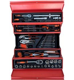 Resim Hırdavat 86 Parça Katlanabilir 5 Gözlü Metal Sandık Çantası 